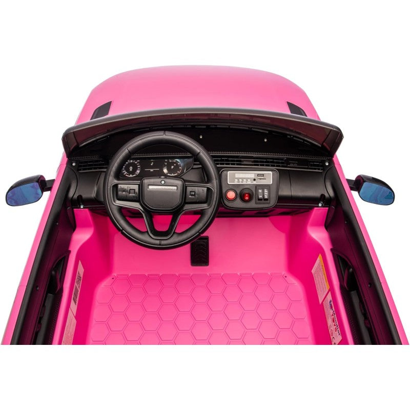 Auto Elettrica 24V per Bambini 2 Posti Range Rover Sport con Sedile in Pelle Cintura 3 Punti Telecomando – Variante Rosa