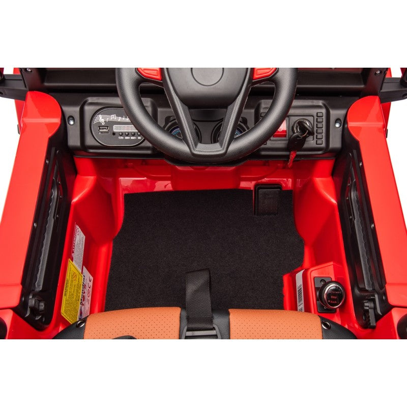 Auto Elettrica Macchina per Bambini Fuoristrada Off-Road con Sedile in Pelle e Telecomando 12V Full Optional – Variante Rosso
