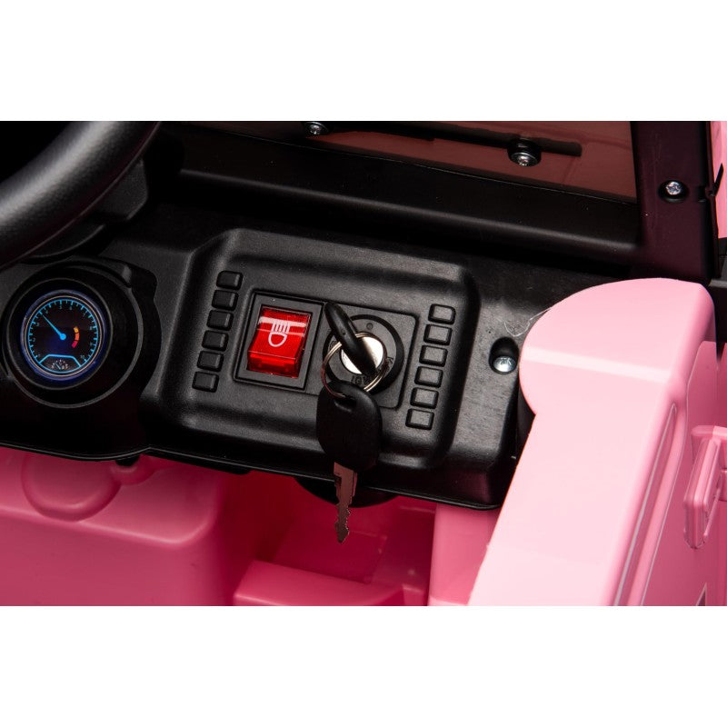 Auto Elettrica Macchina per Bambini Fuoristrada Off-Road con Sedile in Pelle e Telecomando 12V Full Optional – Variante Rosa