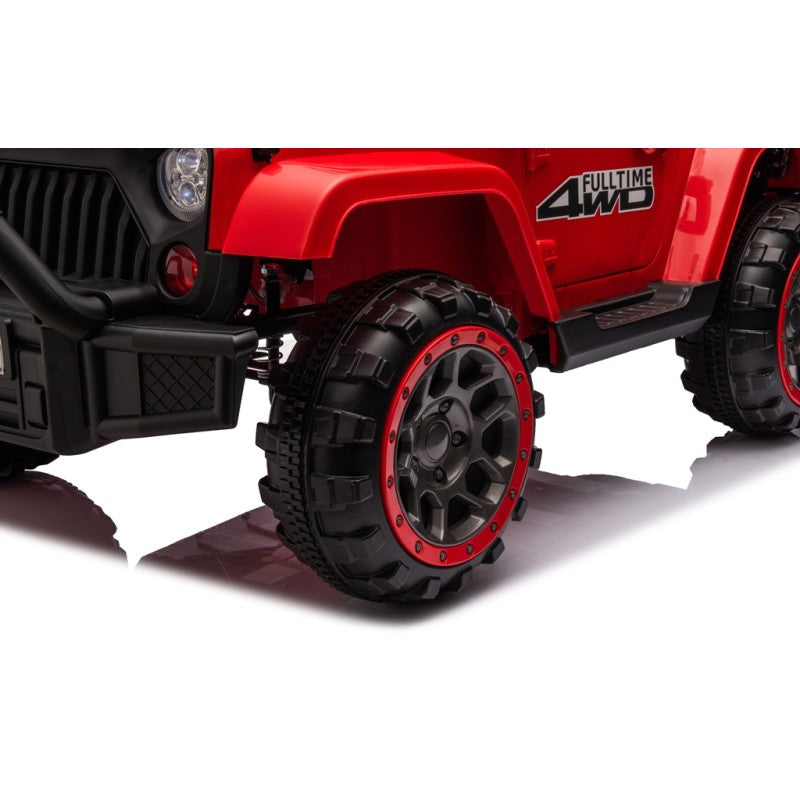 Auto Elettrica Macchina per Bambini Fuoristrada Off-Road con Sedile in Pelle e Telecomando 12V Full Optional – Variante Rosso