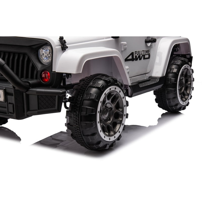 Auto Elettrica Macchina per Bambini Fuoristrada Off-Road con Sedile in Pelle e Telecomando 12V Full Optional – Variante Bianco