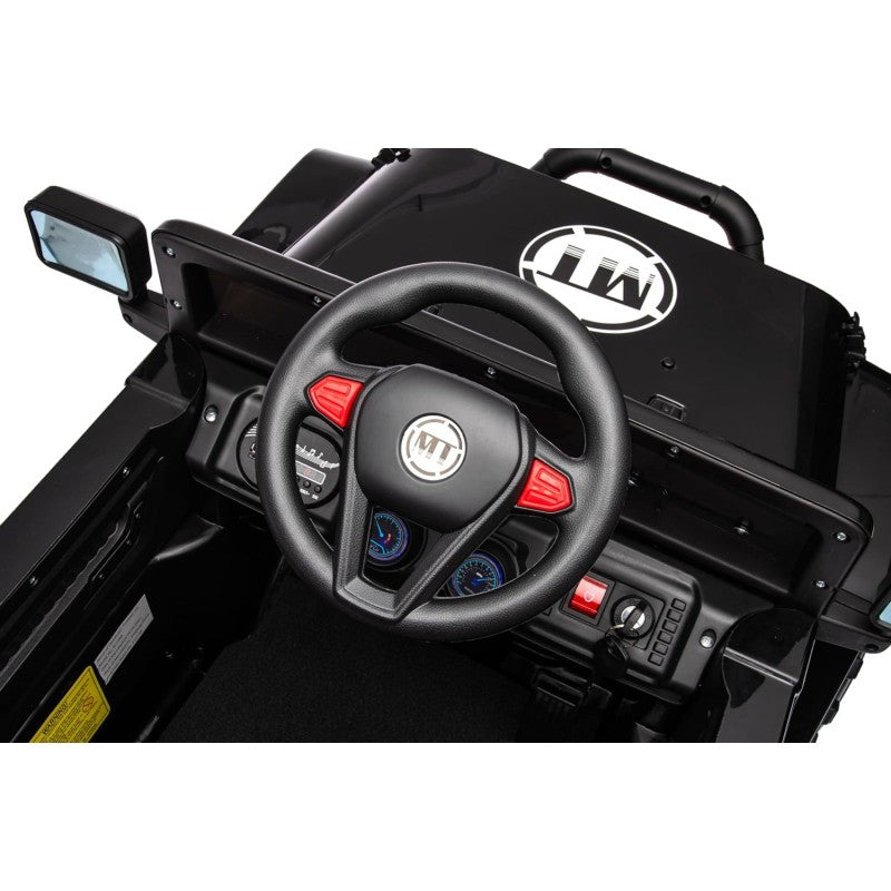 Auto Elettrica Macchina per Bambini Fuoristrada Off-Road con Sedile in Pelle e Telecomando 12V Full Optional – Variante Nero