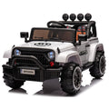 Auto Elettrica Macchina per Bambini Fuoristrada Off-Road con Sedile in Pelle e Telecomando 12V Full Optional – Variante Bianco