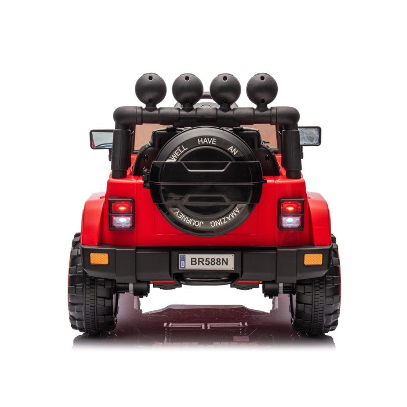 Auto Elettrica Macchina per Bambini Fuoristrada Off-Road con Sedile in Pelle e Telecomando 12V Full Optional – Variante Rosso
