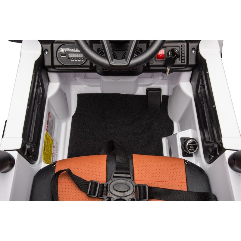 Auto Elettrica Macchina per Bambini Fuoristrada Off-Road con Sedile in Pelle e Telecomando 12V Full Optional – Variante Bianco