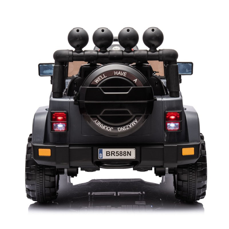 Auto Elettrica Macchina per Bambini Fuoristrada Off-Road con Sedile in Pelle e Telecomando 12V Full Optional – Variante Grigio