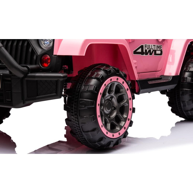 Auto Elettrica Macchina per Bambini Fuoristrada Off-Road con Sedile in Pelle e Telecomando 12V Full Optional – Variante Rosa