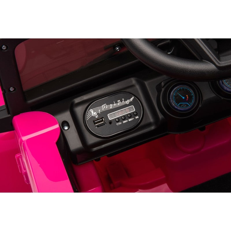 Auto Elettrica Macchina per Bambini Fuoristrada Off-Road con Sedile in Pelle e Telecomando 12V Full Optional – Variante Fucsia