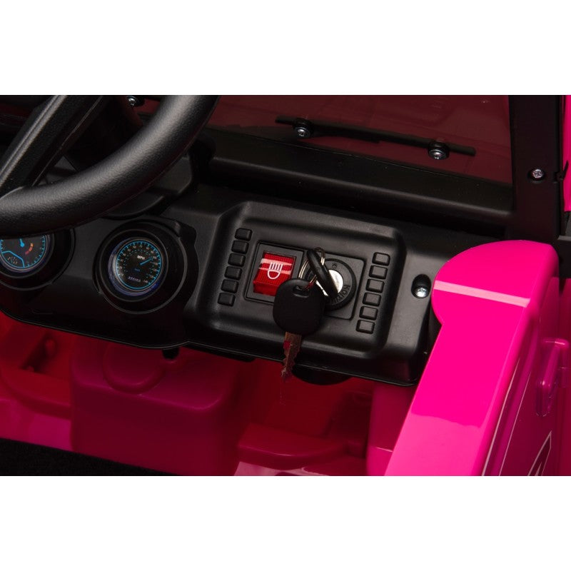 Auto Elettrica Macchina per Bambini Fuoristrada Off-Road con Sedile in Pelle e Telecomando 12V Full Optional – Variante Fucsia