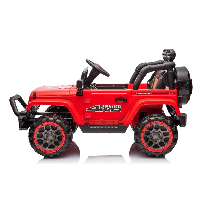 Auto Elettrica Macchina per Bambini Fuoristrada Off-Road con Sedile in Pelle e Telecomando 12V Full Optional – Variante Rosso