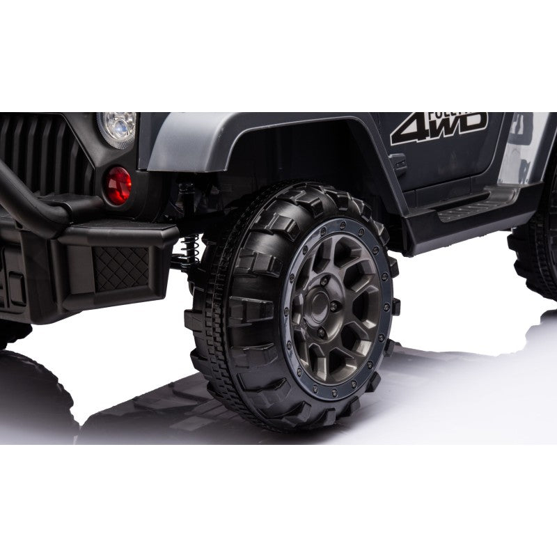 Auto Elettrica Macchina per Bambini Fuoristrada Off-Road con Sedile in Pelle e Telecomando 12V Full Optional – Variante Grigio