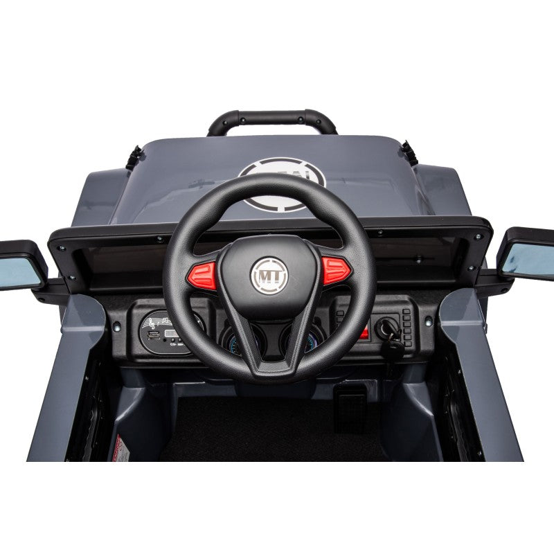 Auto Elettrica Macchina per Bambini Fuoristrada Off-Road con Sedile in Pelle e Telecomando 12V Full Optional – Variante Grigio