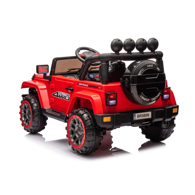 Auto Elettrica Macchina per Bambini Fuoristrada Off-Road con Sedile in Pelle e Telecomando 12V Full Optional – Variante Rosso