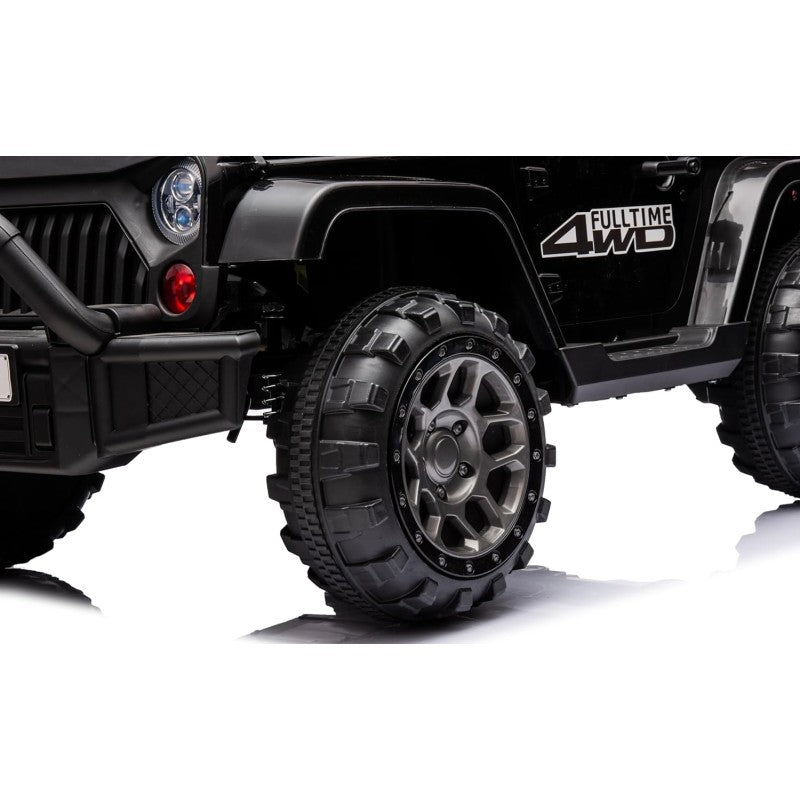 Auto Elettrica Macchina per Bambini Fuoristrada Off-Road con Sedile in Pelle e Telecomando 12V Full Optional – Variante Nero