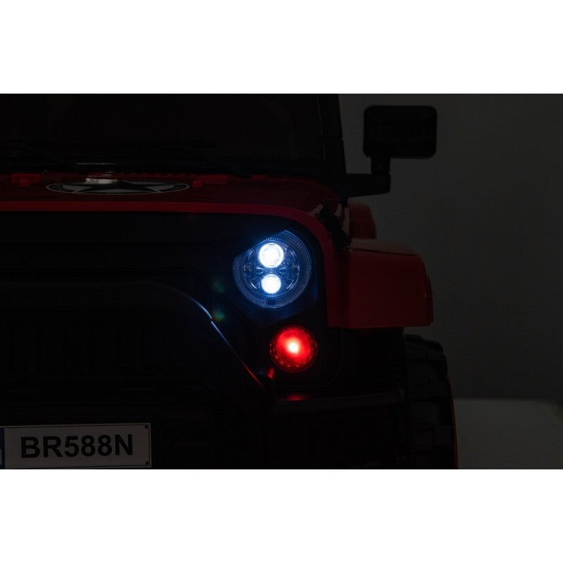Auto Elettrica Macchina per Bambini Fuoristrada Off-Road con Sedile in Pelle e Telecomando 12V Full Optional – Variante Rosso