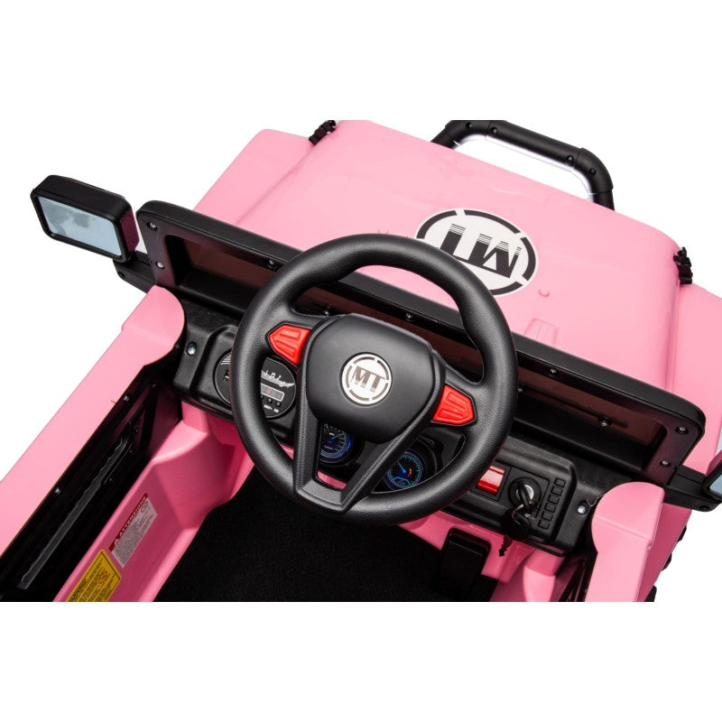Auto Elettrica Macchina per Bambini Fuoristrada Off-Road con Sedile in Pelle e Telecomando 12V Full Optional – Variante Rosa