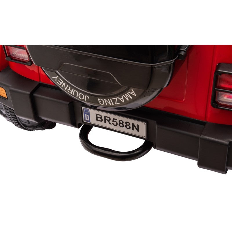 Auto Elettrica Macchina per Bambini Fuoristrada Off-Road con Sedile in Pelle e Telecomando 12V Full Optional – Variante Rosso