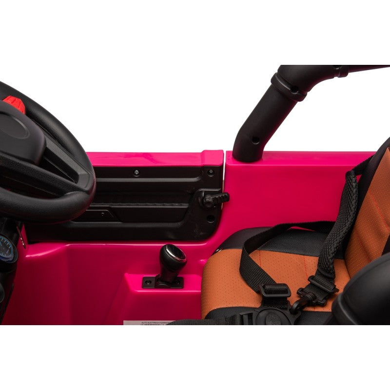 Auto Elettrica Macchina per Bambini Fuoristrada Off-Road con Sedile in Pelle e Telecomando 12V Full Optional – Variante Fucsia