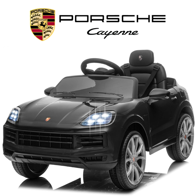 Auto Elettrica Macchina per Bambini Porsche Cayenne 12V con Telecomando - Nero