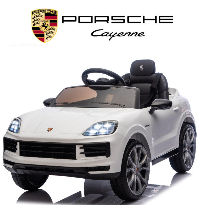 Auto Elettrica Macchina per Bambini Porsche Cayenne 12V con Telecomando – Variante Bianco