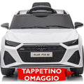 Auto Elettrica Macchina per Bambini 12V Audi RS 6 con Sedile Pelle e Telecomando – Variante Bianco