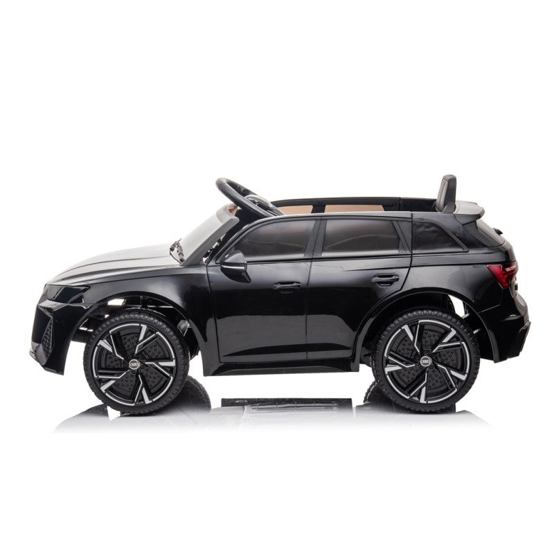 Auto Elettrica Macchina per Bambini 12V Audi RS 6 con Sedile Pelle e Telecomando – Variante Nero