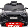 Auto Elettrica Macchina per Bambini 12V Audi RS 6 con Sedile Pelle e Telecomando – Variante Nero