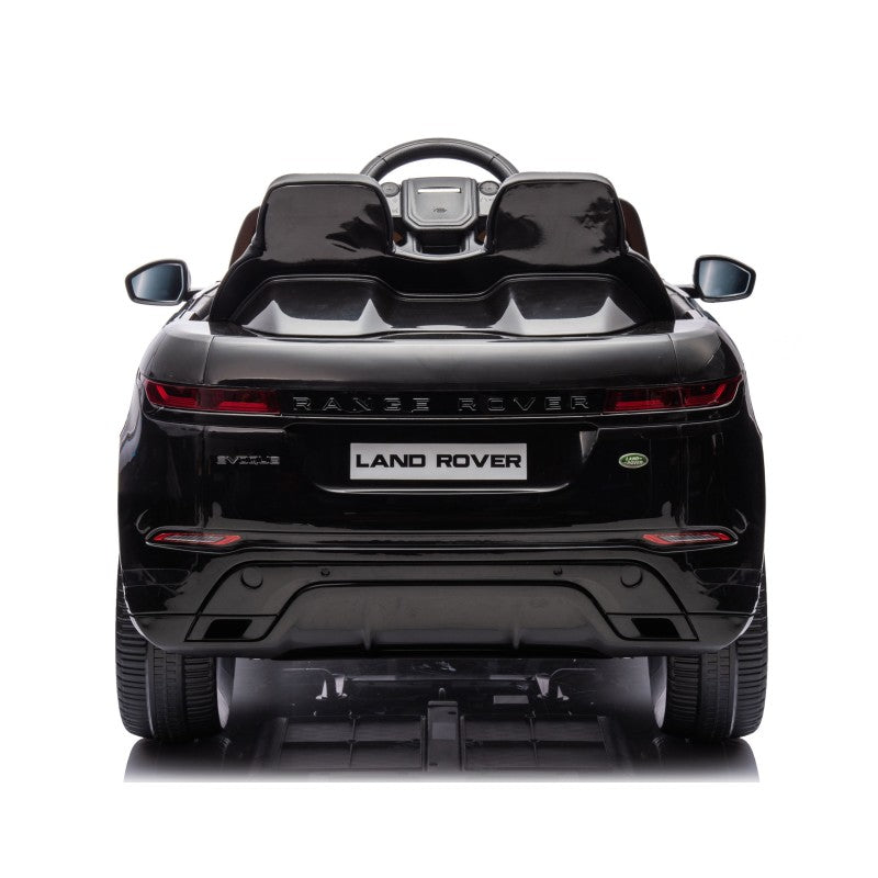 Auto Elettrica Macchina per Bambini 12V Range Rover Evoque con Ruote in Gomma e Tappetini Omaggio – Variante Nero