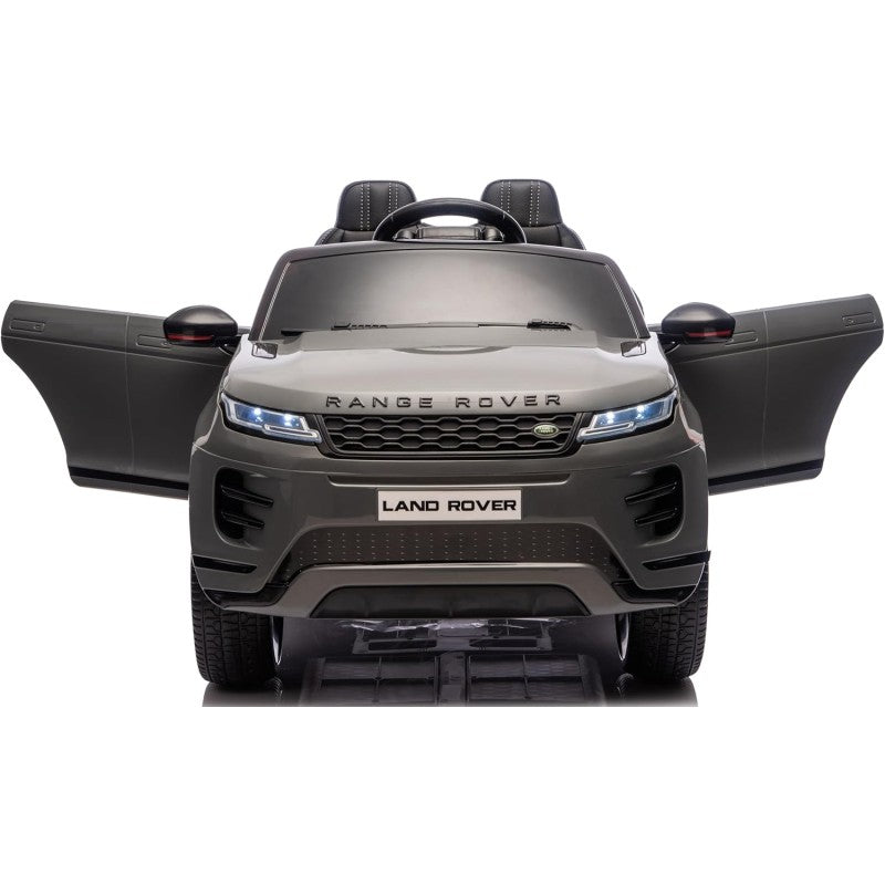 Auto Elettrica Macchina per Bambini 12V Range Rover Evoque con Ruote in Gomma e Tappetini Omaggio – Variante Grigio