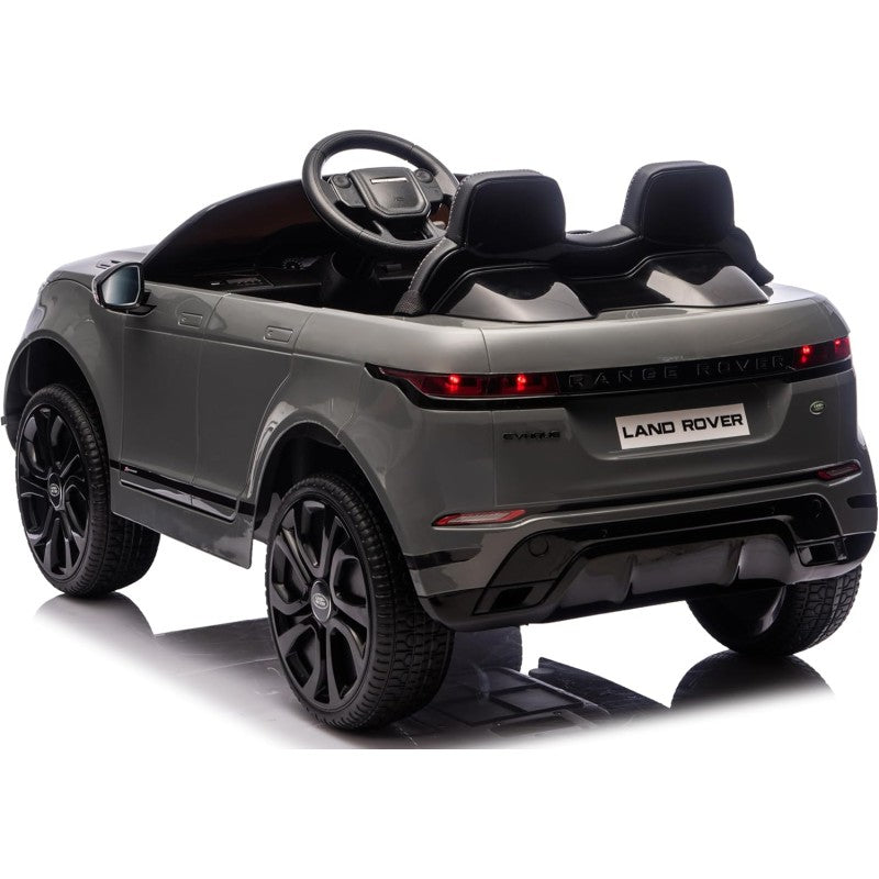 Auto Elettrica Macchina per Bambini 12V Range Rover Evoque con Ruote in Gomma e Tappetini Omaggio – Variante Grigio