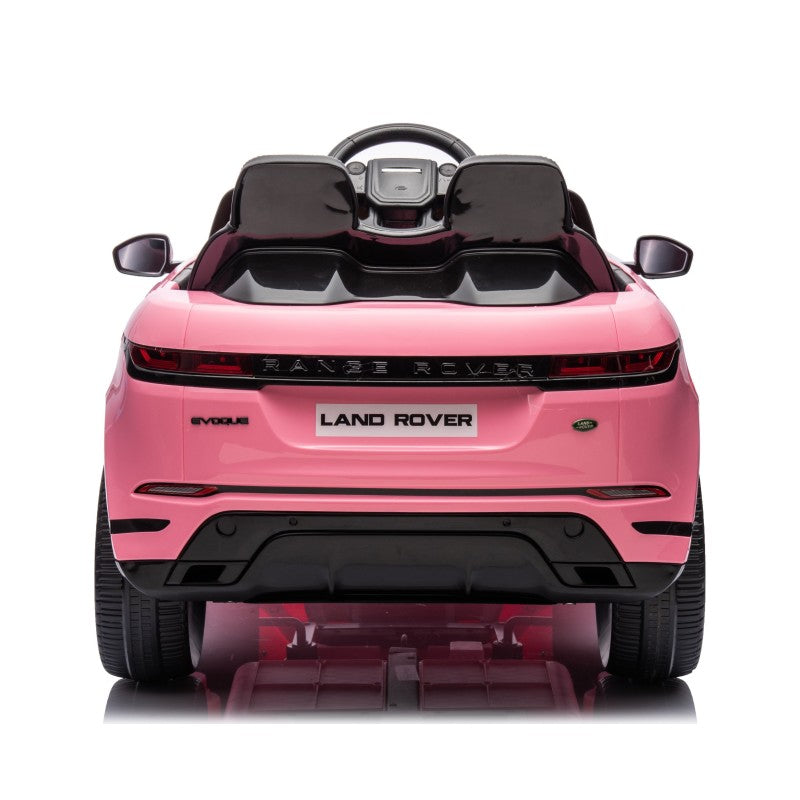 Auto Elettrica Macchina per Bambini 12V Range Rover Evoque con Ruote in Gomma e Tappetini Omaggio – Variante Rosa