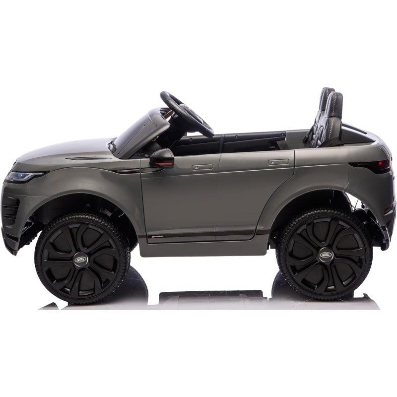 Auto Elettrica Macchina per Bambini 12V Range Rover Evoque con Ruote in Gomma e Tappetini Omaggio – Variante Grigio