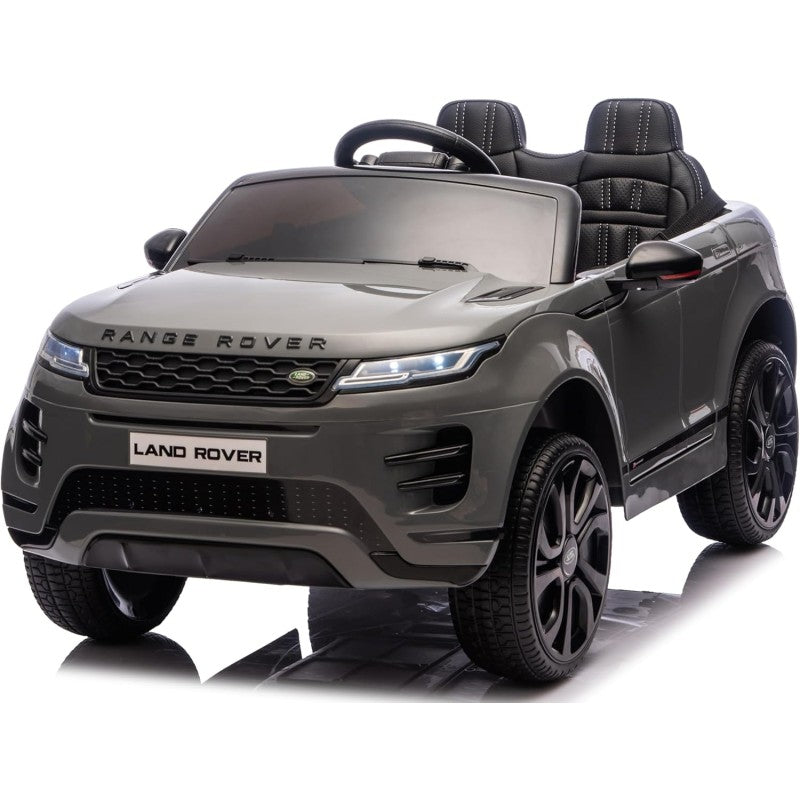 Auto Elettrica Macchina per Bambini 12V Range Rover Evoque con Ruote in Gomma e Tappetini Omaggio – Variante Grigio