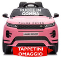 Auto Elettrica Macchina per Bambini 12V Range Rover Evoque con Ruote in Gomma e Tappetini Omaggio – Variante Rosa