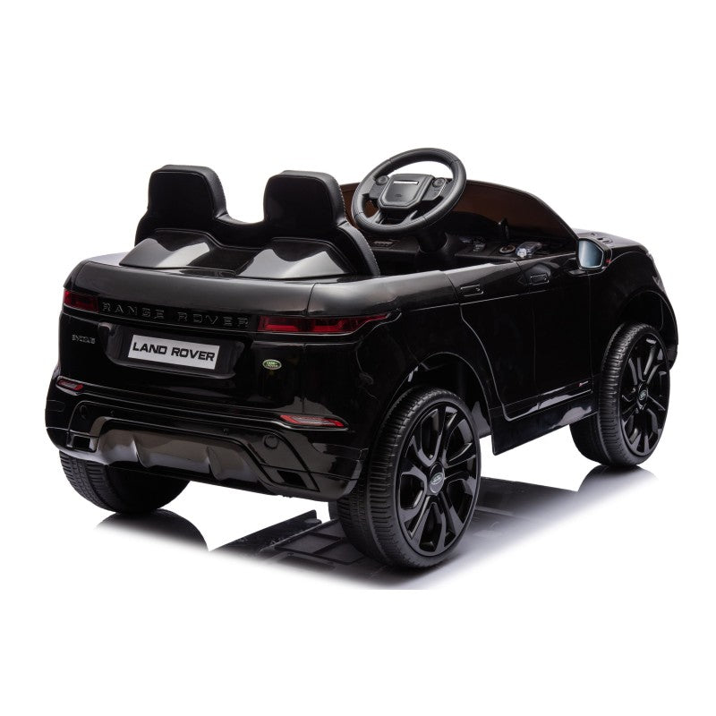 Auto Elettrica Macchina per Bambini 12V Range Rover Evoque con Ruote in Gomma e Tappetini Omaggio – Variante Nero