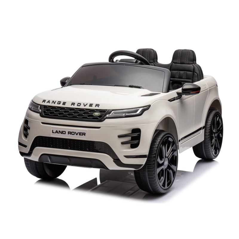 Auto Elettrica Macchina per Bambini 12V Range Rover Evoque con Ruote in Gomma e Tappetini Omaggio – Variante Bianco