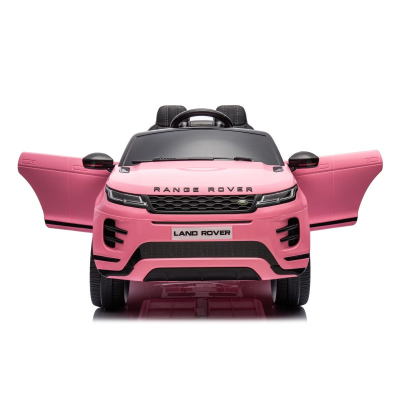 Auto Elettrica Macchina per Bambini 12V Range Rover Evoque con Ruote in Gomma e Tappetini Omaggio – Variante Rosa