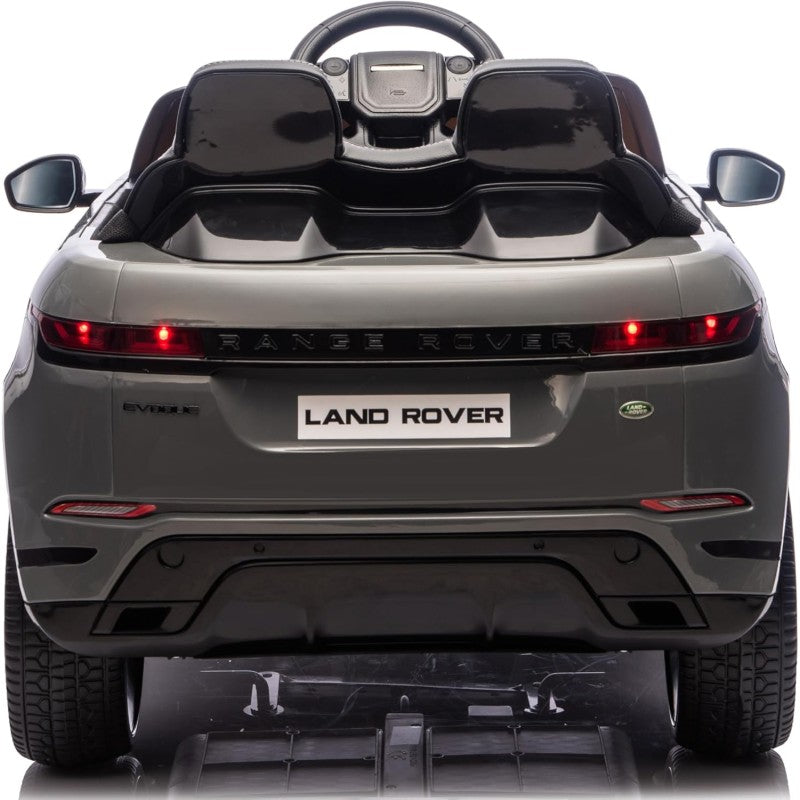 Auto Elettrica Macchina per Bambini 12V Range Rover Evoque con Ruote in Gomma e Tappetini Omaggio – Variante Grigio