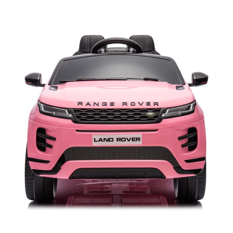 Auto Elettrica Macchina per Bambini 12V Range Rover Evoque con Ruote in Gomma e Tappetini Omaggio – Variante Rosa