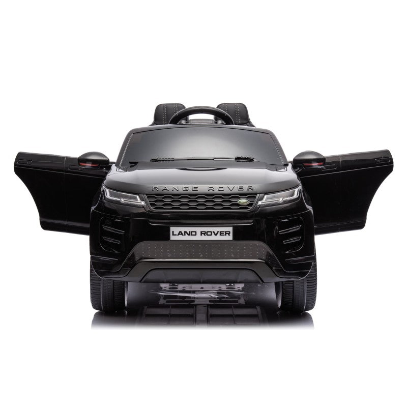 Auto Elettrica Macchina per Bambini 12V Range Rover Evoque con Ruote in Gomma e Tappetini Omaggio – Variante Nero