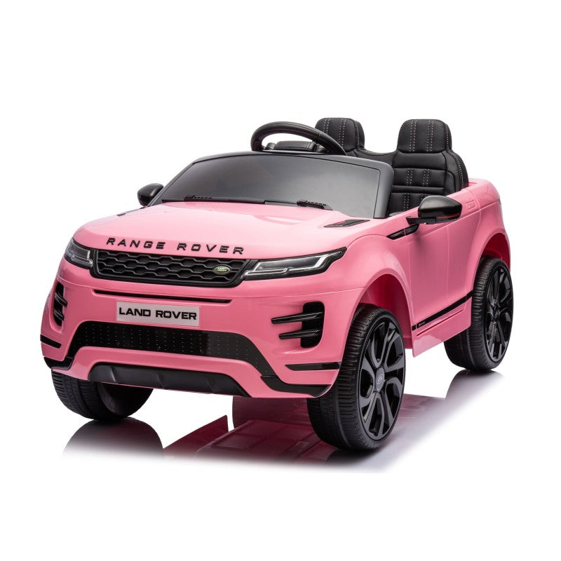 Auto Elettrica Macchina per Bambini 12V Range Rover Evoque con Ruote in Gomma e Tappetini Omaggio – Variante Rosa