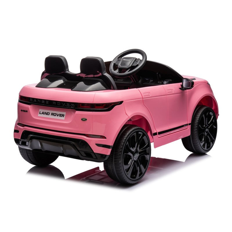 Auto Elettrica Macchina per Bambini 12V Range Rover Evoque con Ruote in Gomma e Tappetini Omaggio – Variante Rosa