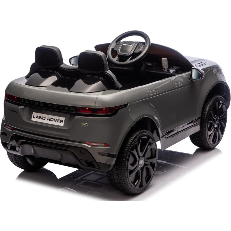Auto Elettrica Macchina per Bambini 12V Range Rover Evoque con Ruote in Gomma e Tappetini Omaggio – Variante Grigio