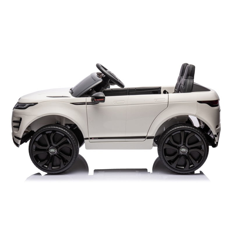 Auto Elettrica Macchina per Bambini 12V Range Rover Evoque con Ruote in Gomma e Tappetini Omaggio – Variante Bianco