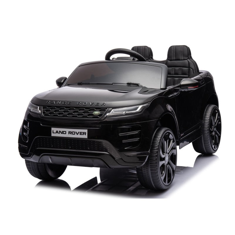 Auto Elettrica Macchina per Bambini 12V Range Rover Evoque con Ruote in Gomma e Tappetini Omaggio – Variante Nero