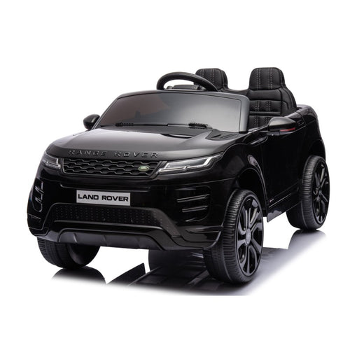 Auto Elettrica Macchina per Bambini 12V Range Rover Evoque con Ruote in Gomma e Tappetini Omaggio – Variante Nero