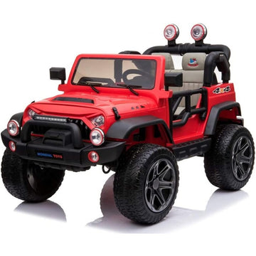Auto Elettrica Macchina Per Bambini 2 Posti Maxi Fuoristrada 12V con Telecomando Ruote in Gomma