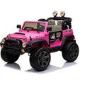 Auto Elettrica Macchina Per Bambini 2 Posti Maxi Fuoristrada 12V con Telecomando Ruote in Gomma – Variante Rosa