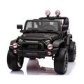 Auto Elettrica Macchina Per Bambini 2 Posti Maxi Fuoristrada 12V con Telecomando Ruote in Gomma – Variante Nero