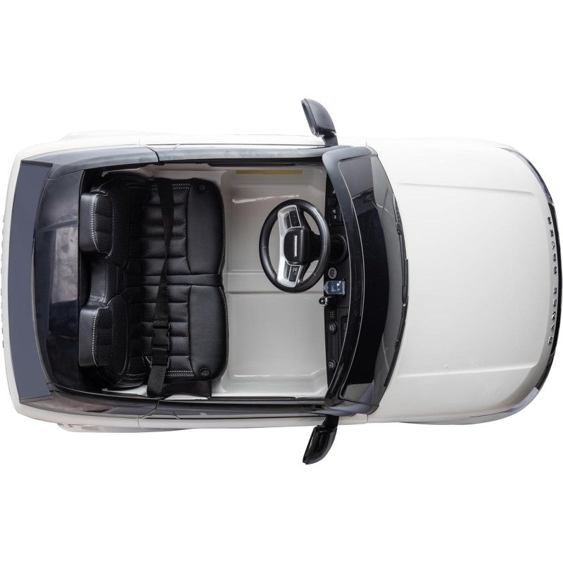 Auto Elettrica Macchina per Bambini 24V Range Rover Sport 2 Posti Sedile in Pelle Ruote in Gomma Telecomando Full Optional – Variante Bianco